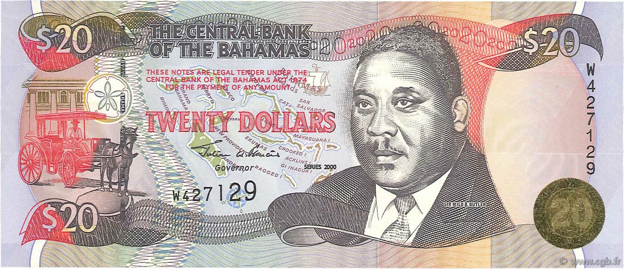 20 Dollars BAHAMAS  2000 P.65A NEUF