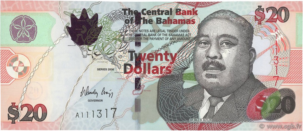 20 Dollars BAHAMAS  2006 P.74 UNC