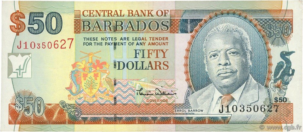 50 Dollars BARBADOS  2000 P.64 q.SPL