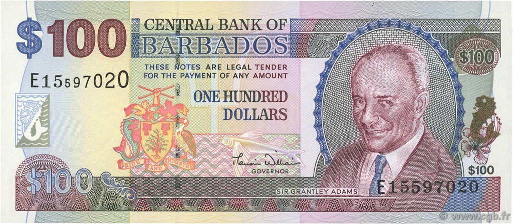 100 Dollars BARBADOS  2000 P.65 FDC