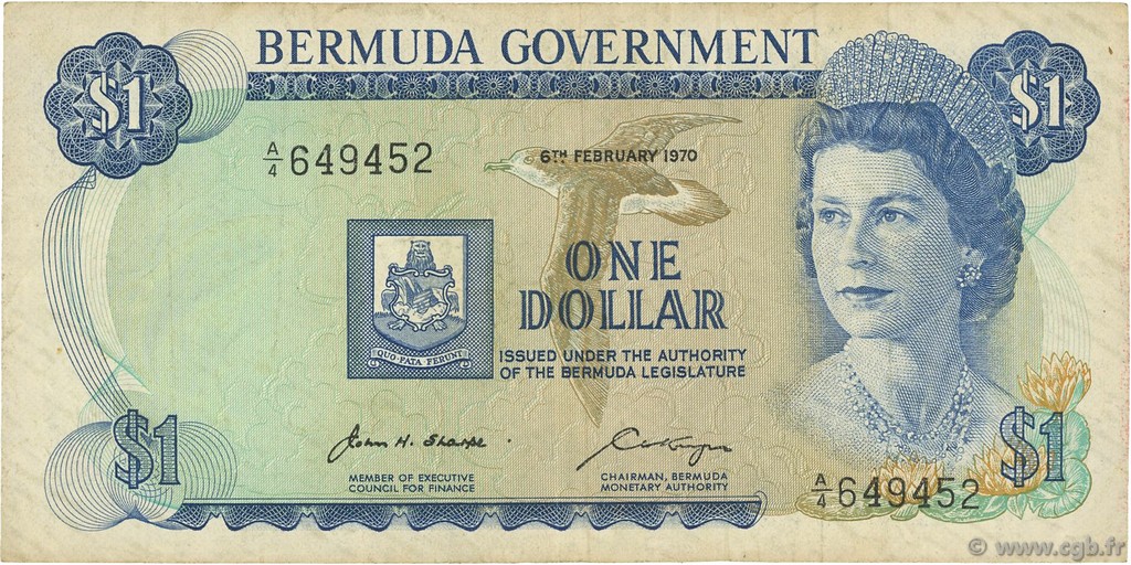 1 Dollar BERMUDA  1970 P.23a BB
