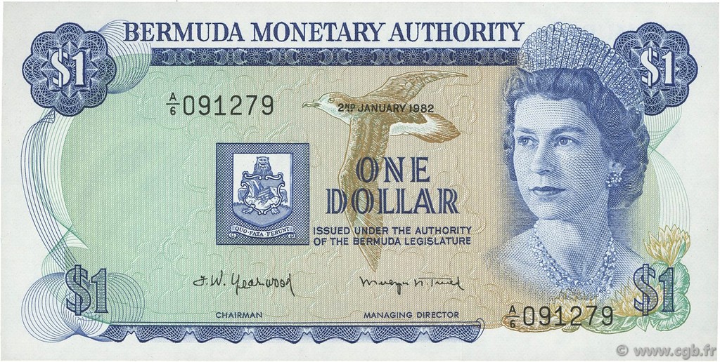 1 Dollar BERMUDAS  1982 P.28b ST
