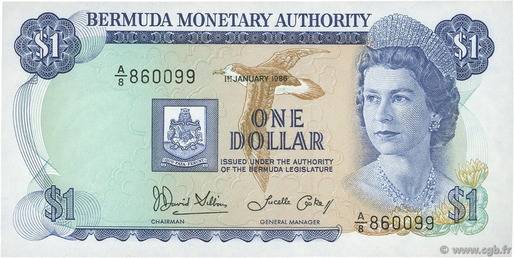 1 Dollar BERMUDAS  1986 P.28c FDC