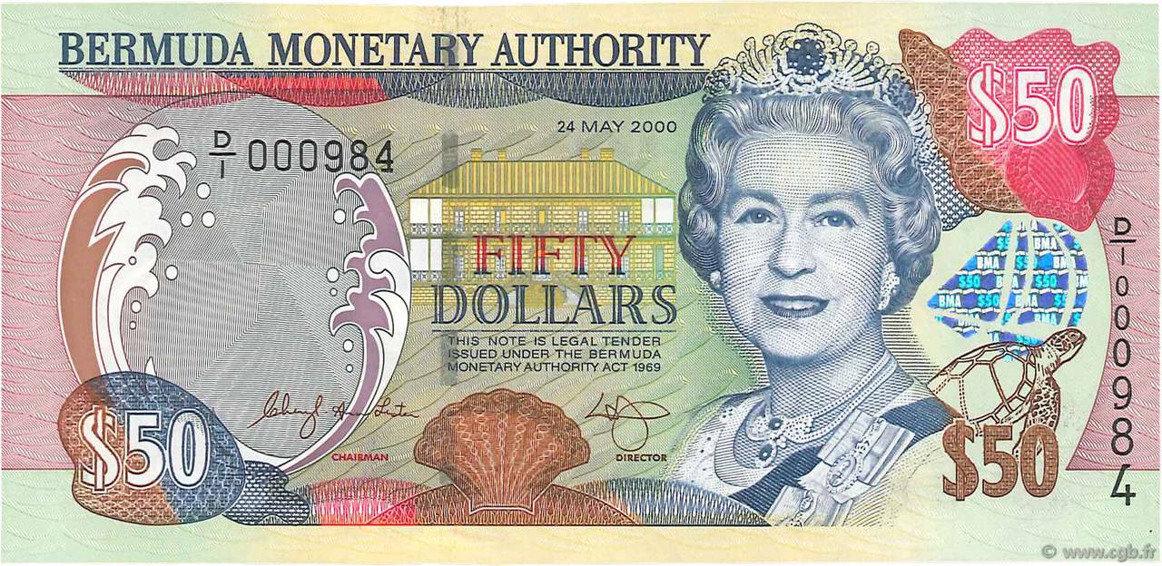 50 Dollars BERMUDA  2000 P.54a UNC