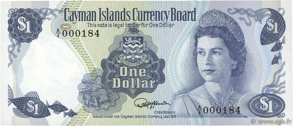 1 Dollar KAIMANINSELN  1985 P.05c ST