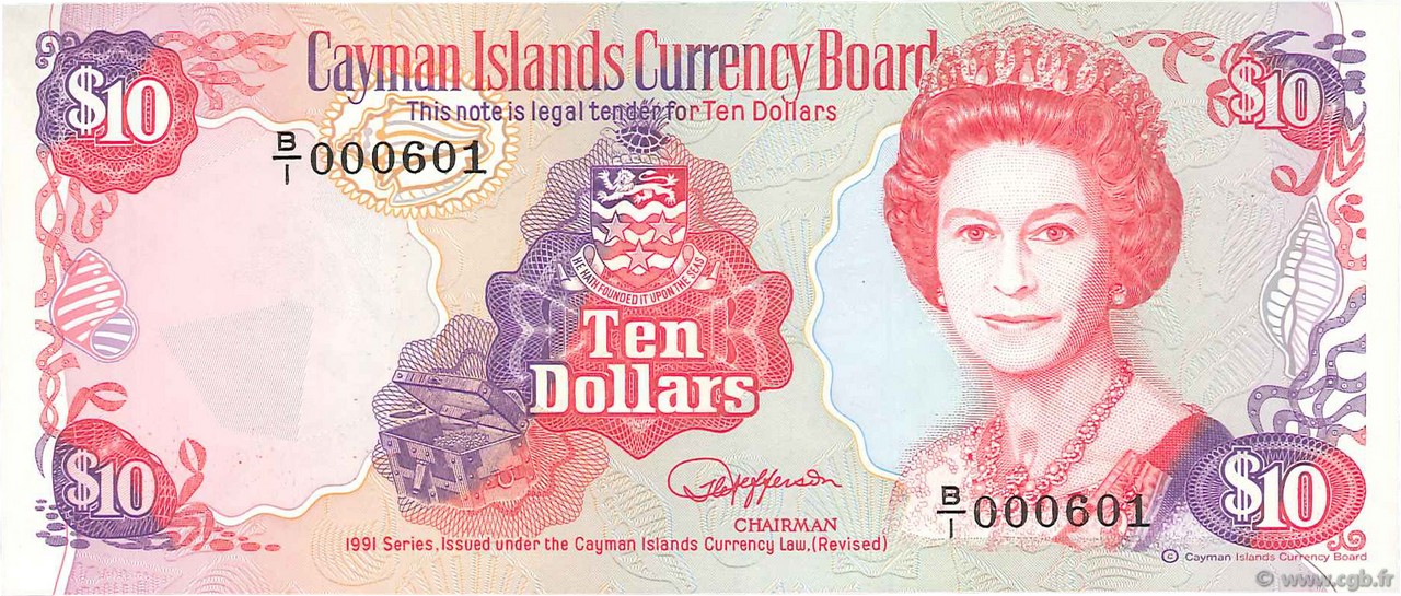10 Dollars CAYMANS ISLANDS  1991 P.13b UNC-