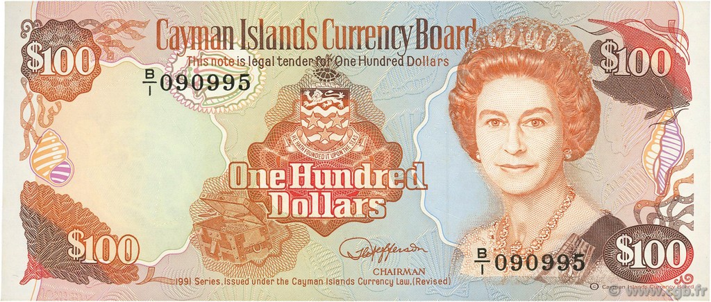 100 Dollars CAYMAN ISLANDS  1991 P.15 UNC-