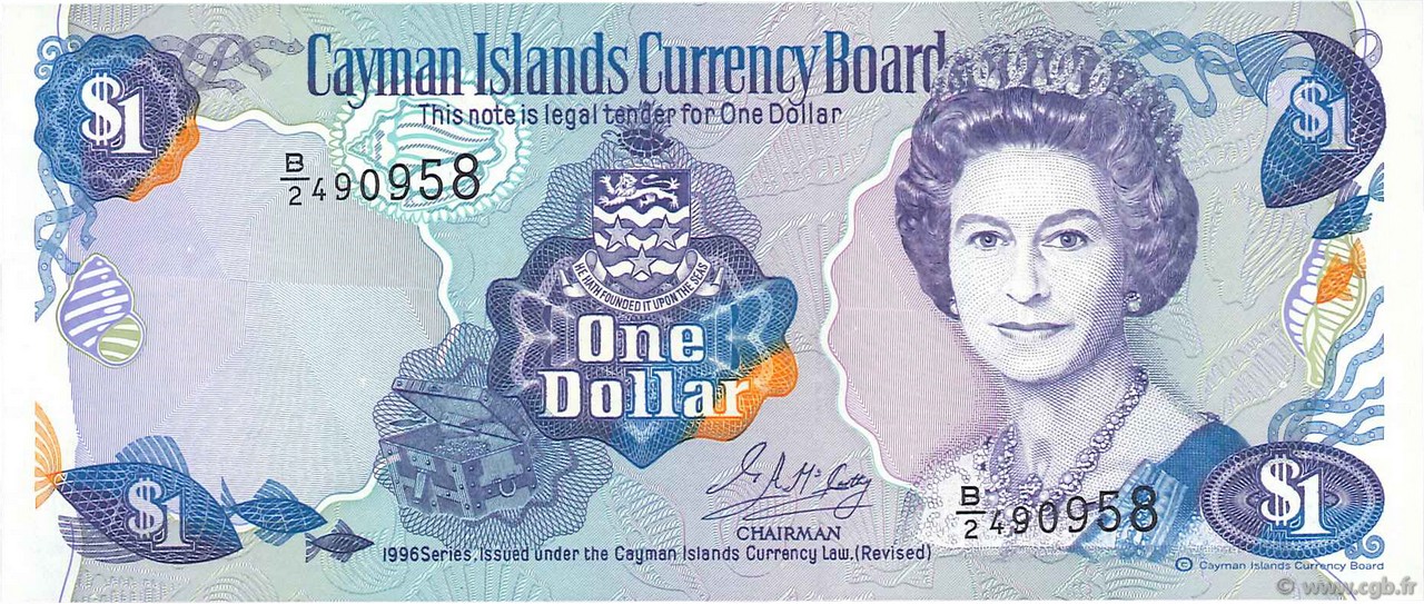 1 Dollar ISLAS CAIMáN  1996 P.16b FDC