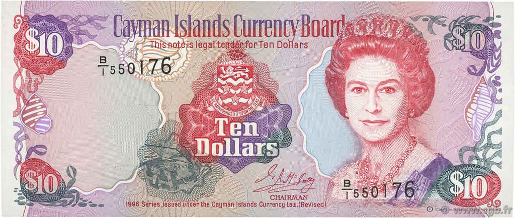 10 Dollars CAYMAN ISLANDS  1996 P.18a UNC