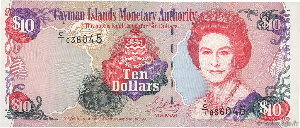 10 Dollars CAYMANS ISLANDS  1998 P.23 UNC