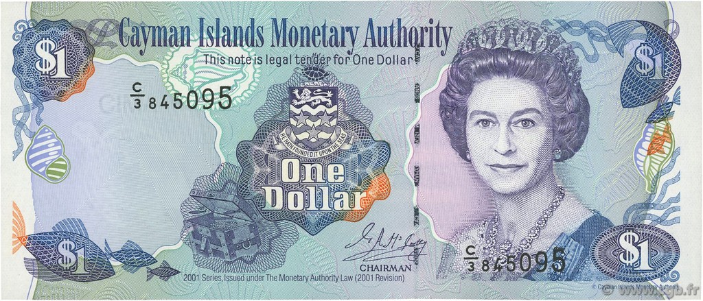 1 Dollar CAYMAN ISLANDS  2001 P.26b UNC-