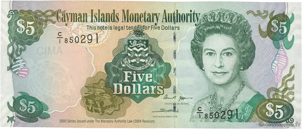 5 Dollars CAYMANS ISLANDS  2005 P.34a UNC