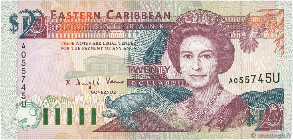 20 Dollars EAST CARIBBEAN STATES  1993 P.28u ST