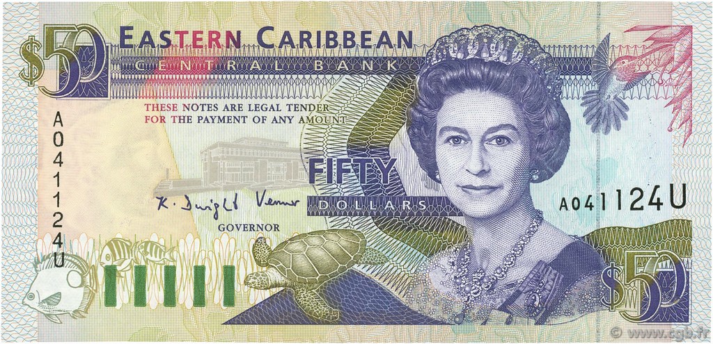 50 Dollars EAST CARIBBEAN STATES  1993 P.29u UNC