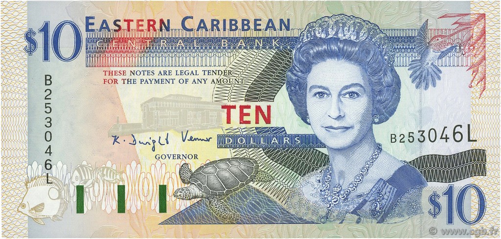 10 Dollars EAST CARIBBEAN STATES  1994 P.32l FDC