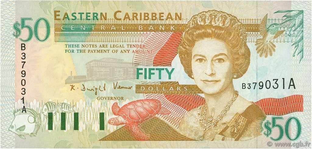 50 Dollars EAST CARIBBEAN STATES  1994 P.34a UNC