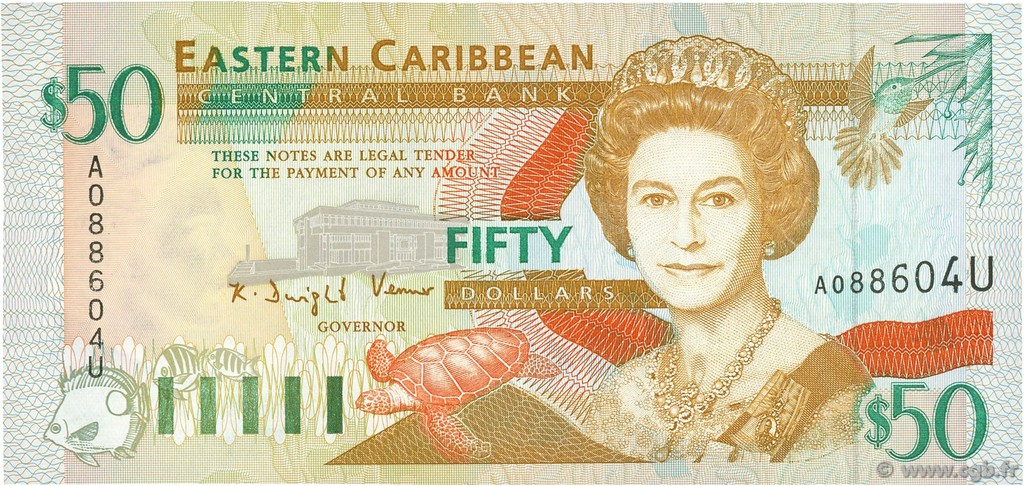 50 Dollars EAST CARIBBEAN STATES  1994 P.34u ST