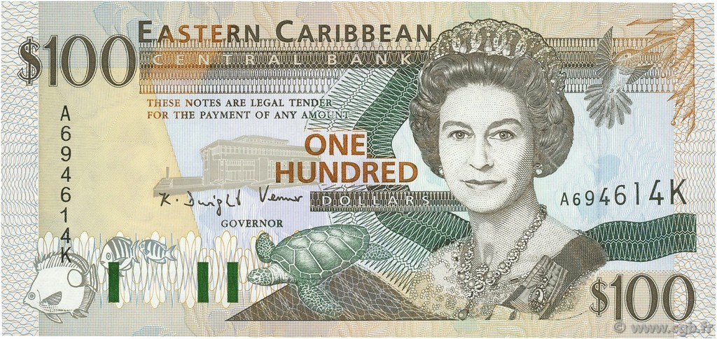 100 Dollars CARIBBEAN   1994 P.35k UNC
