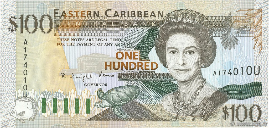 100 Dollars EAST CARIBBEAN STATES  1994 P.35u ST