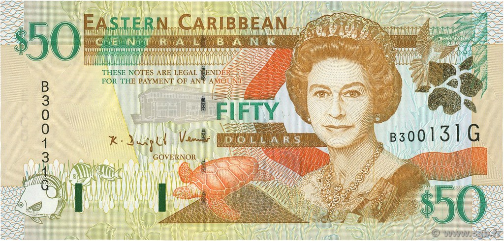 50 Dollars EAST CARIBBEAN STATES  2000 P.40g UNC