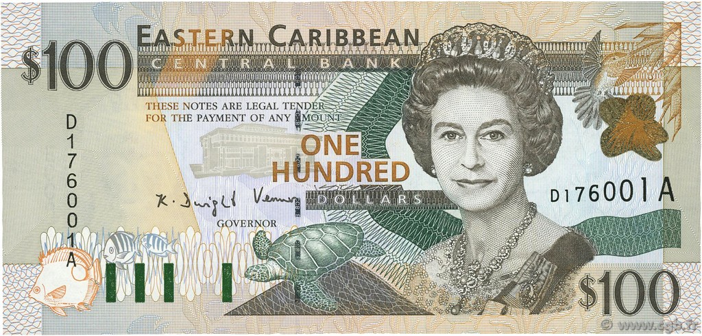 100 Dollars EAST CARIBBEAN STATES  2000 P.41a ST