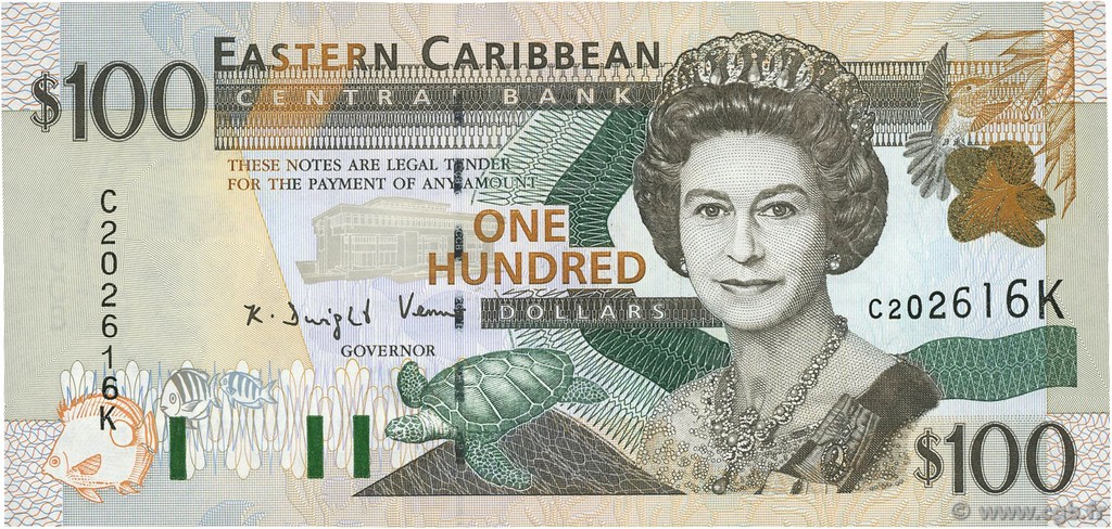 100 Dollars EAST CARIBBEAN STATES  2000 P.41k ST