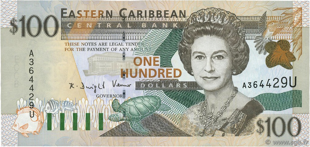 100 Dollars EAST CARIBBEAN STATES  2000 P.41u UNC