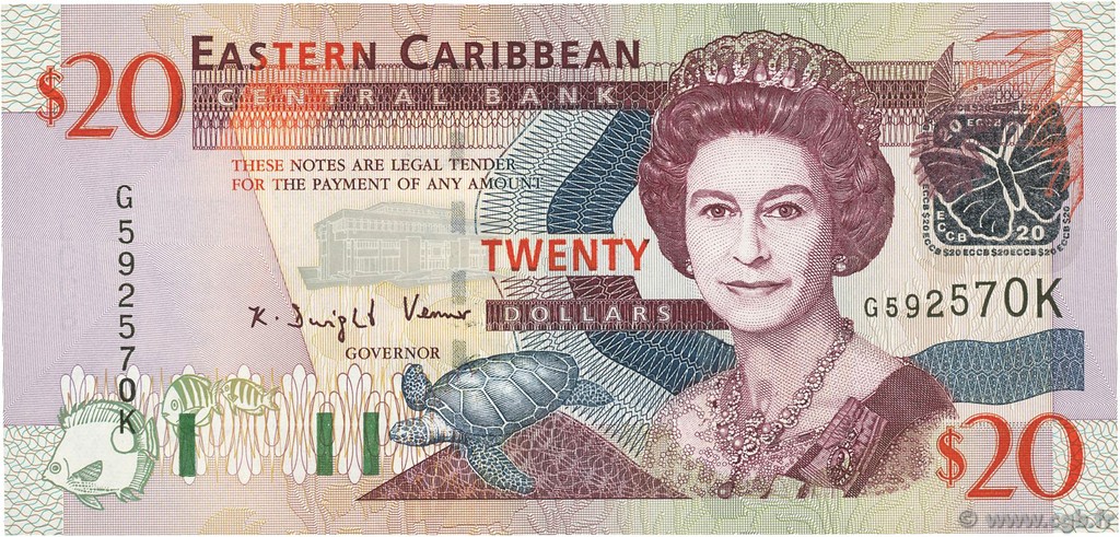 20 Dollars EAST CARIBBEAN STATES  2003 P.44k fST+