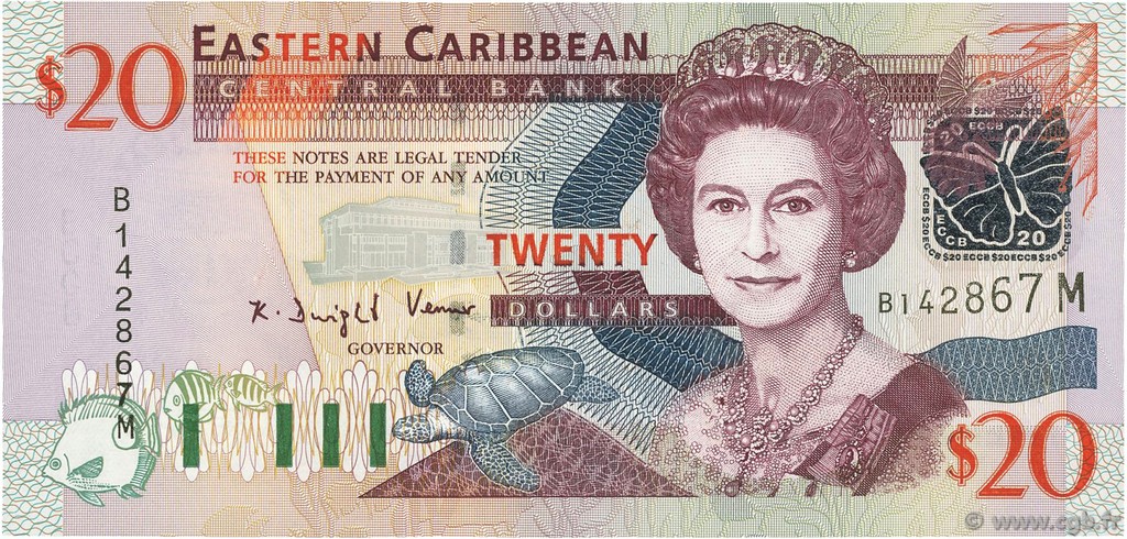 20 Dollars CARIBBEAN   2003 P.44m UNC-