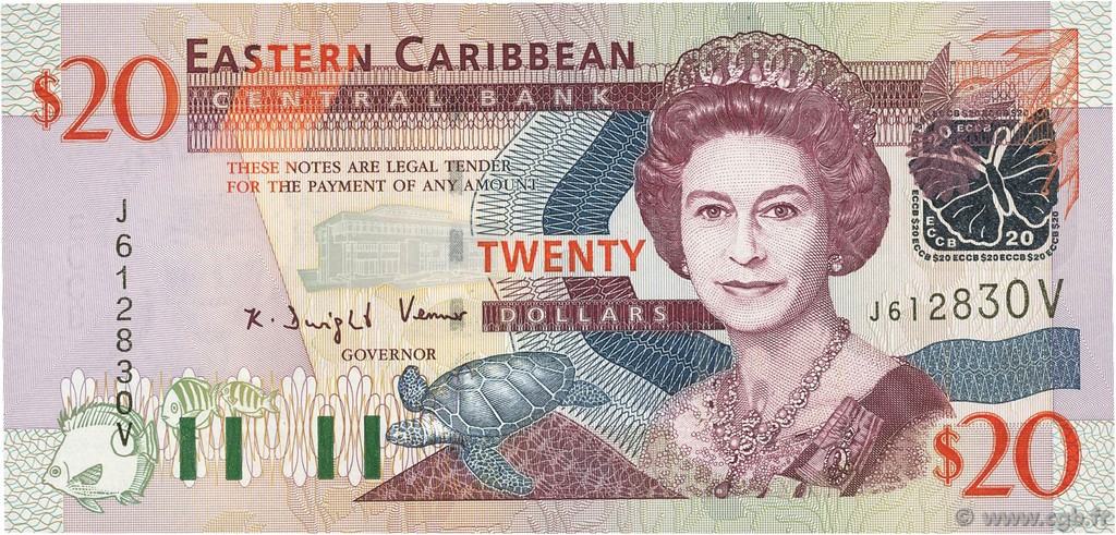 20 Dollars EAST CARIBBEAN STATES  2003 P.44v ST