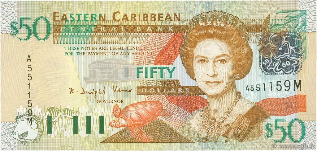 50 Dollars EAST CARIBBEAN STATES  2003 P.45m FDC