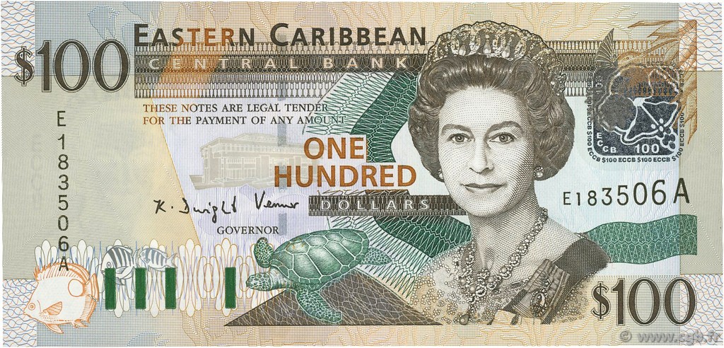 100 Dollars EAST CARIBBEAN STATES  2003 P.46a UNC
