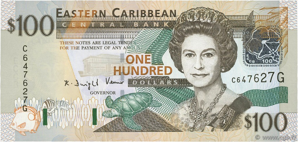 100 Dollars EAST CARIBBEAN STATES  2003 P.46g UNC