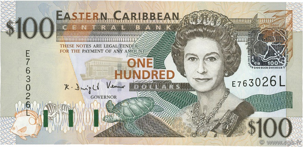 100 Dollars CARIBBEAN   2003 P.46l UNC