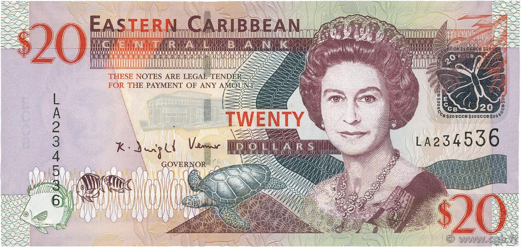 20 Dollars CARIBBEAN   2008 P.49 UNC