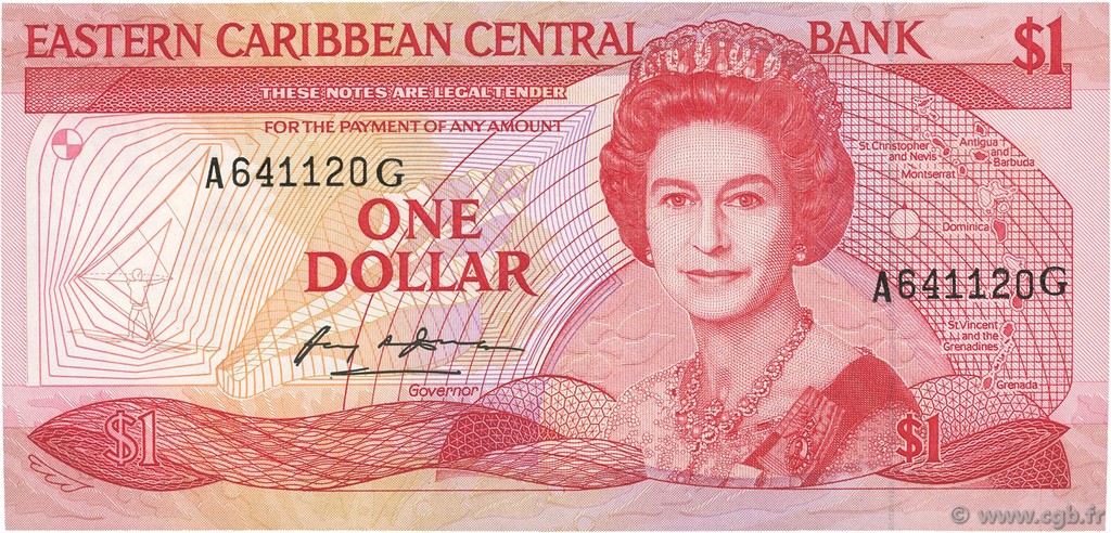 1 Dollar EAST CARIBBEAN STATES  1985 P.17g ST