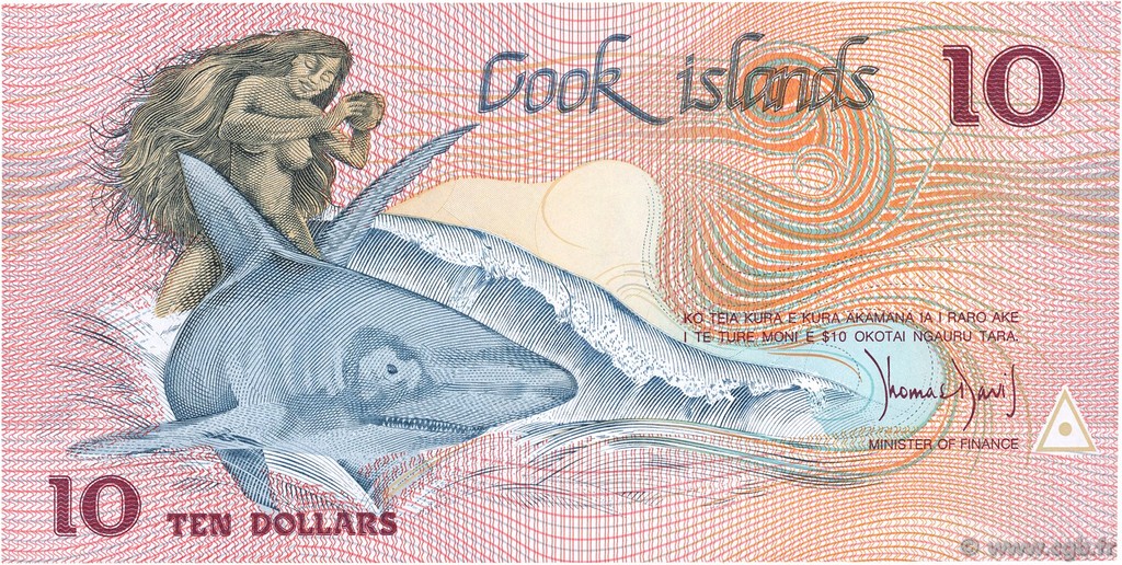 10 Dollars COOK INSELN  1987 P.04a ST