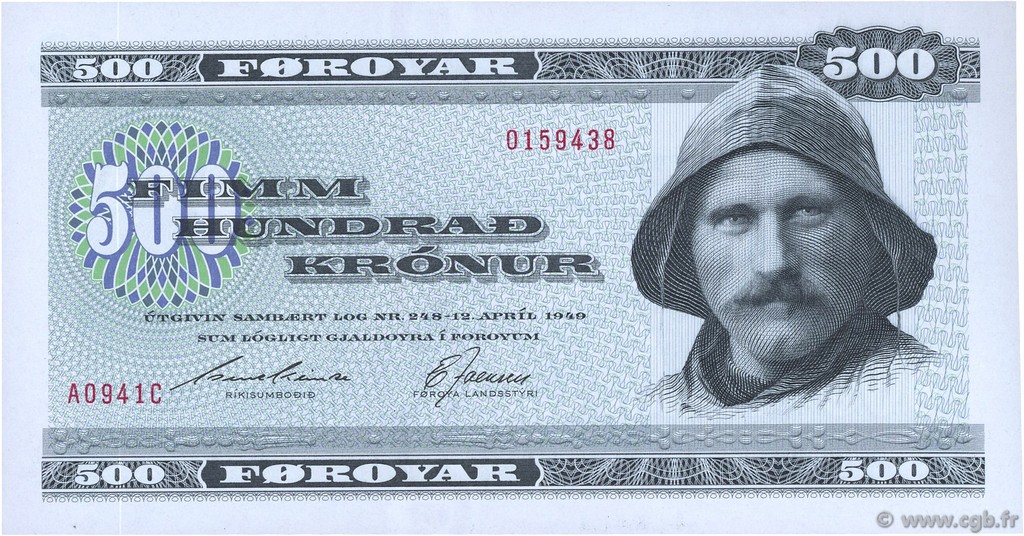 500 Kronur FAROE ISLANDS  1994 P.22b UNC
