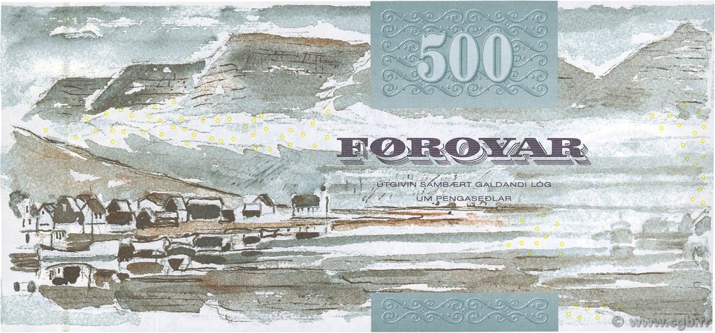 500 Kronur FAROE ISLANDS  2004 P.27 AU+