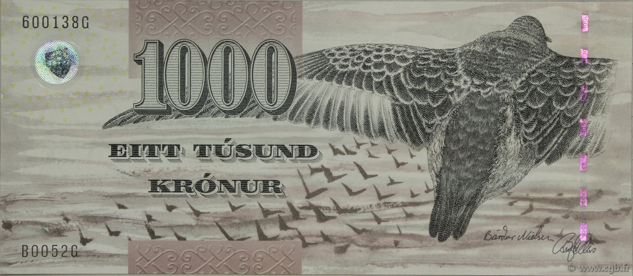 1000 Kronur ISOLE FAROER  2005 P.28 FDC