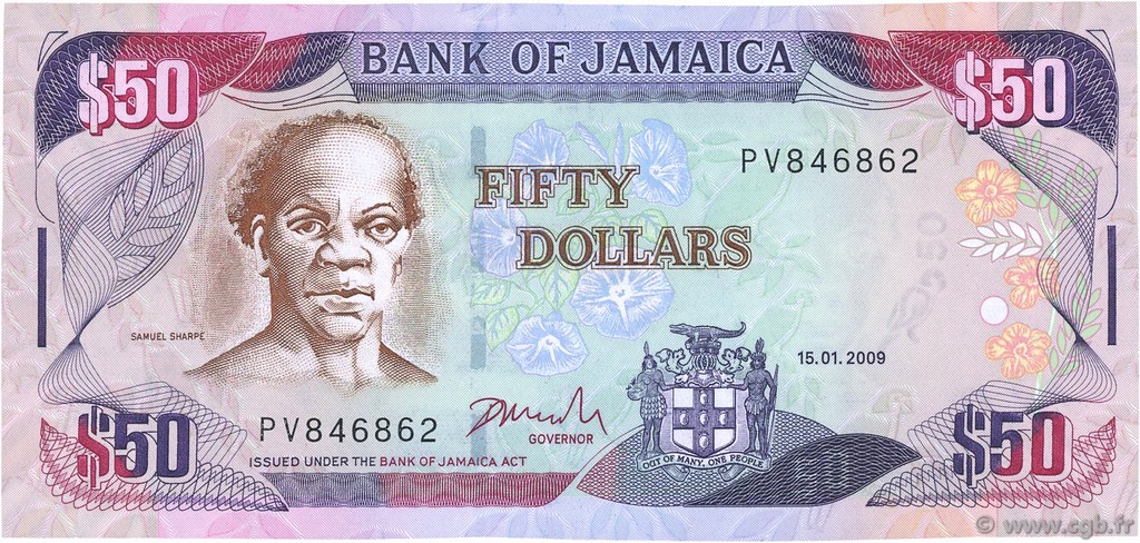 50 Dollars JAMAICA  2009 P.83e UNC-