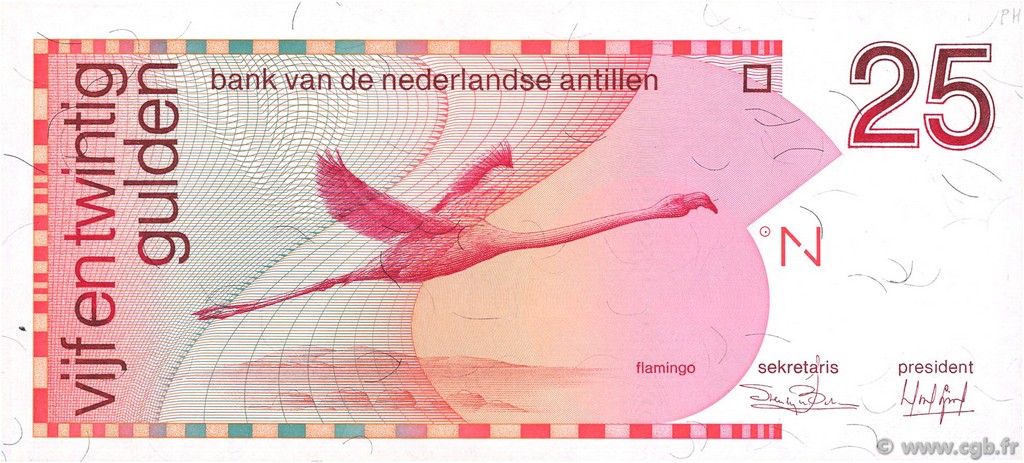 25 Gulden NETHERLANDS ANTILLES  1986 P.24a FDC