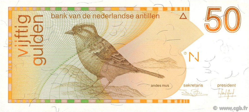 50 Gulden ANTILLE OLANDESI  1986 P.25a FDC
