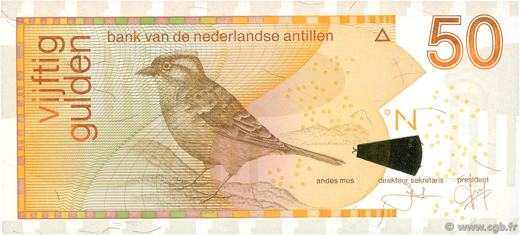 50 Gulden ANTILLE OLANDESI  2001 P.30b FDC