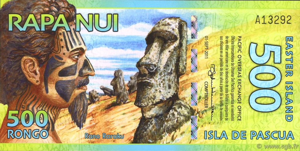 500 Rongo EASTER ISLAND  2011  UNC