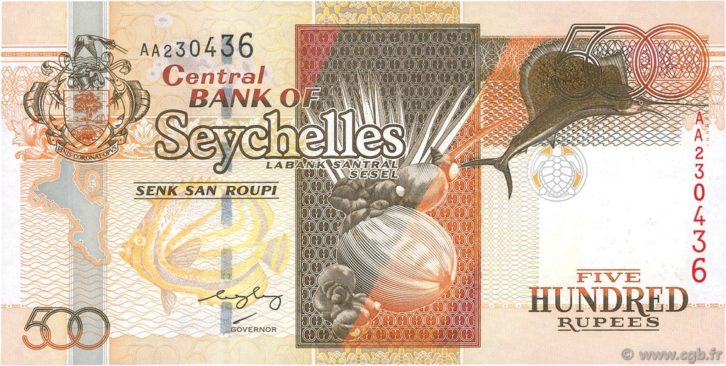 500 Rupees SEYCHELLEN  2005 P.41 ST