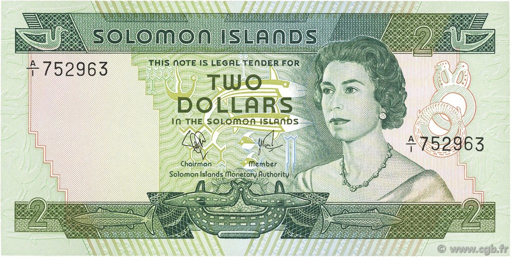 2 Dollars SOLOMON ISLANDS  1977 P.05a UNC
