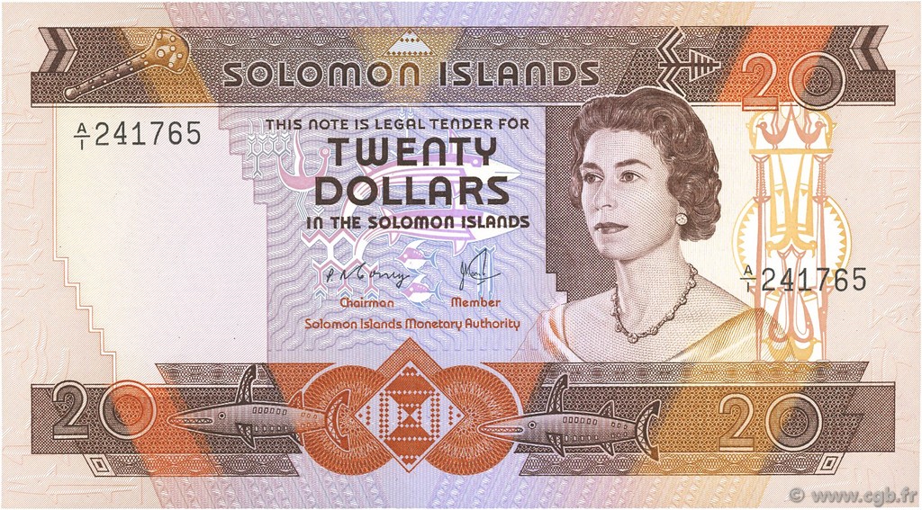 20 Dollars SOLOMON ISLANDS  1981 P.08 UNC-