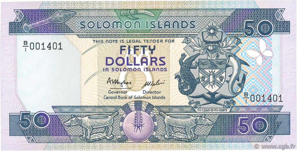 50 Dollars ÎLES SALOMON  1986 P.17a NEUF