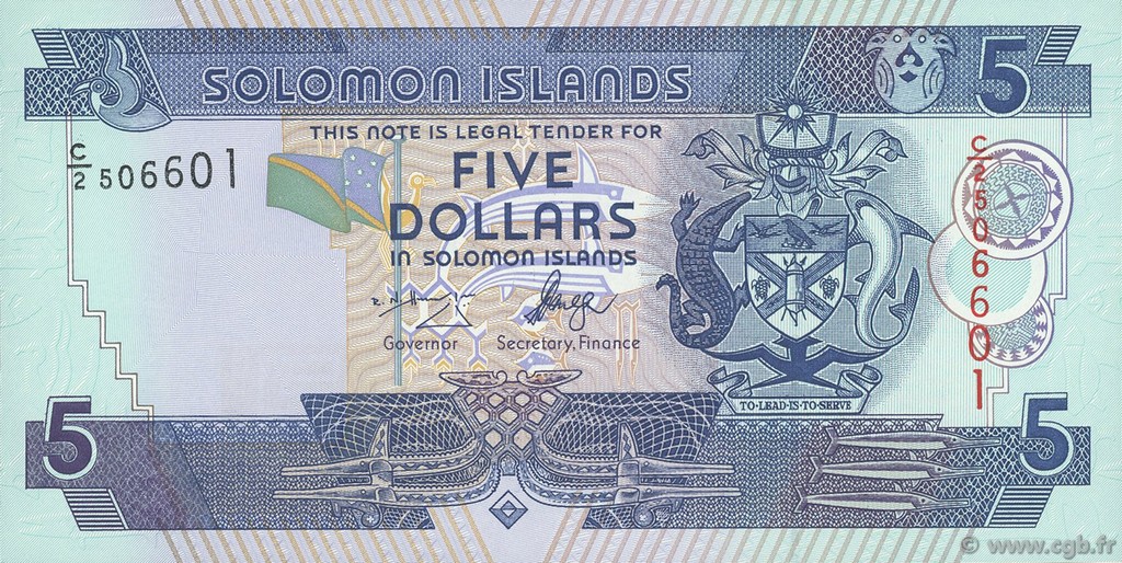 5 Dollars SOLOMON ISLANDS  2004 P.26a UNC